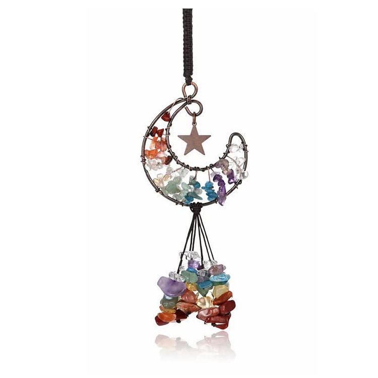 Moon And Star Chakra Crystal Wind Chime