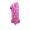 50PCS Polka Dot Colorful 0-9 Numbers 16" Aluminum Film Balloons Birthday Party Decor Supplies