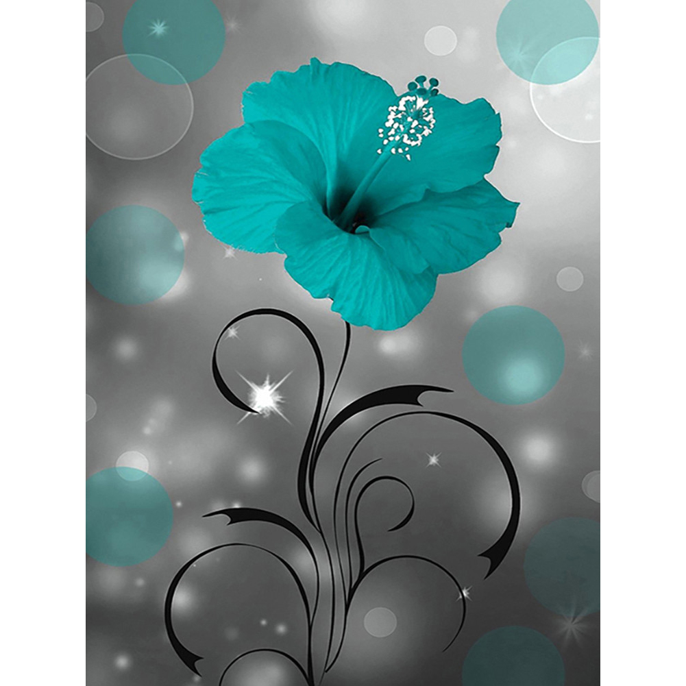 

Blue Flowers - Square Drill Diamond Painting - 30*40CM, 501 Original