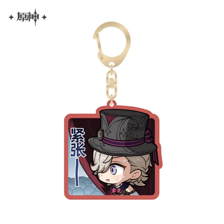 Chibi Fontaine Character Expression Sticker Keychain [Original Genshin Official Merchandise]