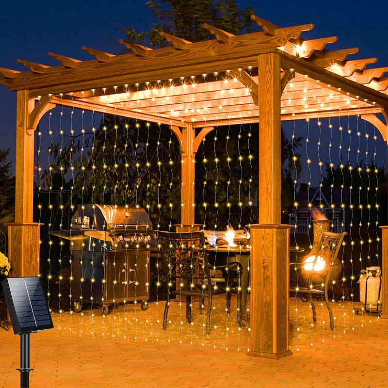 Tegooe USB Powered LED Curtain String Lights with Remote - 8 Modes