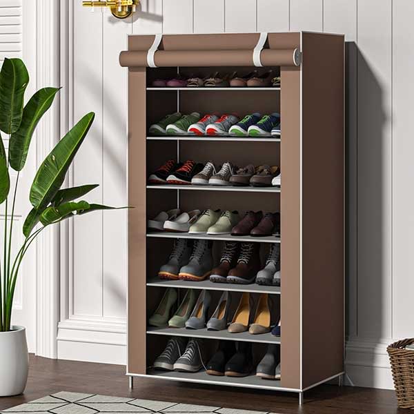 GLVEE Multi-Layer Shoe Rack Storage With Dustproof Non-Woven Fabric Cover