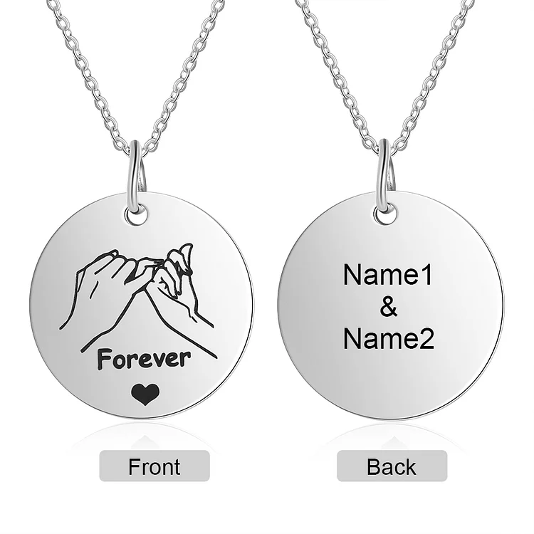 To My Best Friend - We'll be Friends Until We are Old-  Personalized Name Necklace