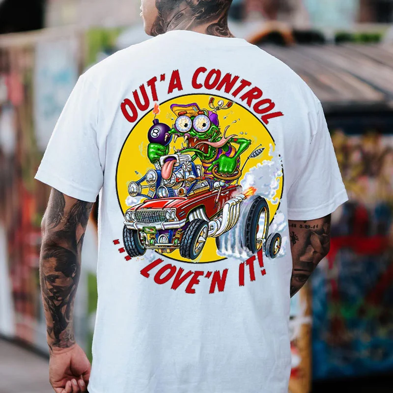 OUT'A CONTROL LOVE'N IT Modified Car Print Men's T-shirt