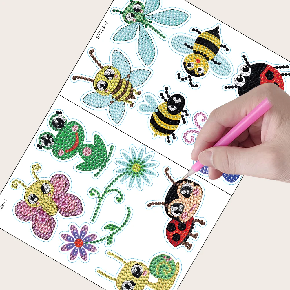 Diamonds Painting Sticker DIY Cartoon Animals Paster Home Decor