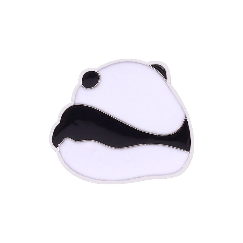 Chinoiserie Pin Panda Alloy Plating Unisex Brooches