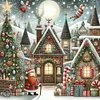 Christmas Tree And Santa Claus - 11CT Stamped Cross Stitch - 50*50cm - Xmas