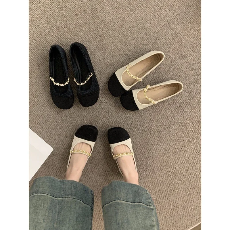 Breakj Breakj Flat Bottom Gentle Evening Shoes Women's Shoes Spring And Autumn 2025 New Spring Small Fragrant Style Mary Jane Single Shoes