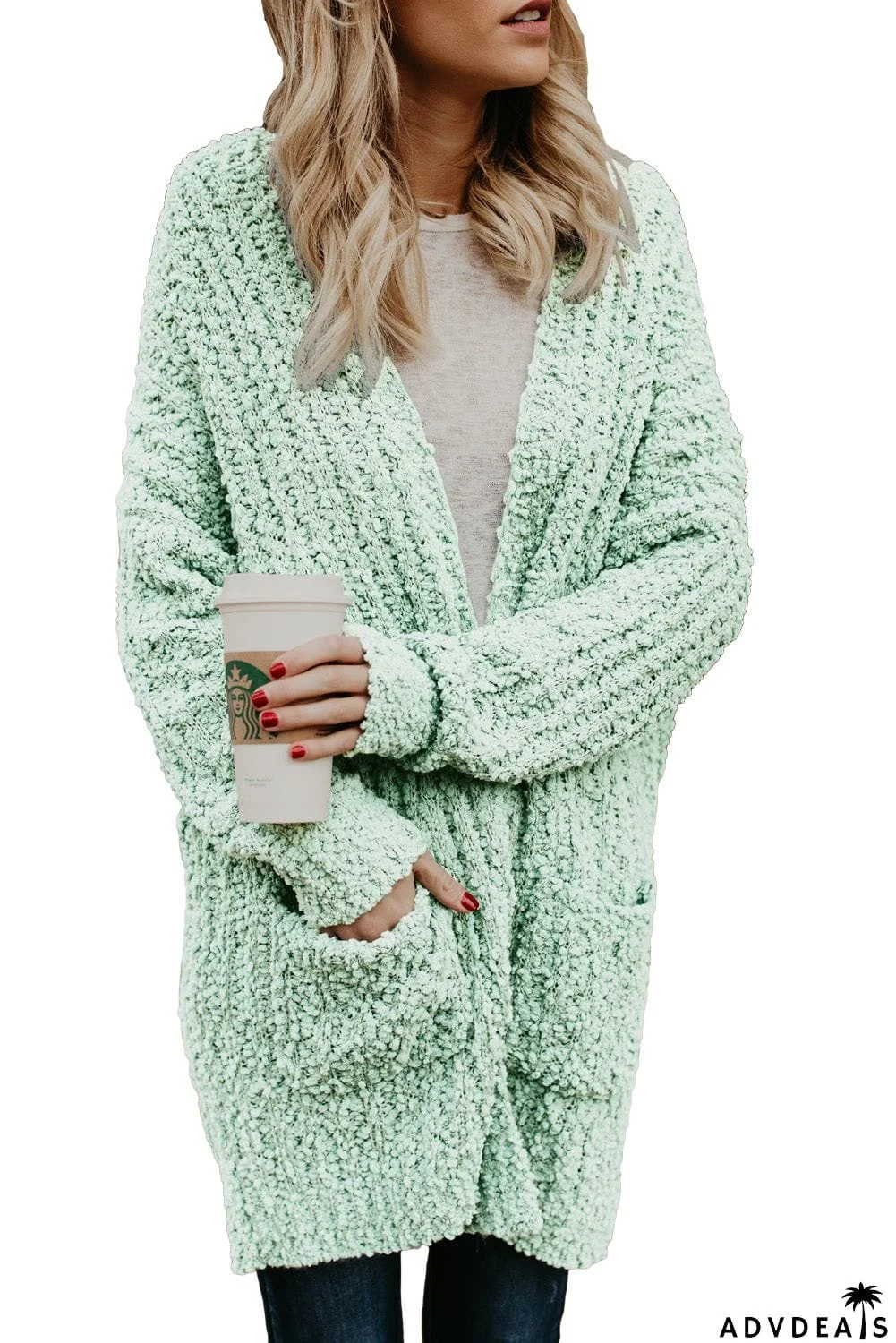 Creamy Pebble Beach Textured Cardigan