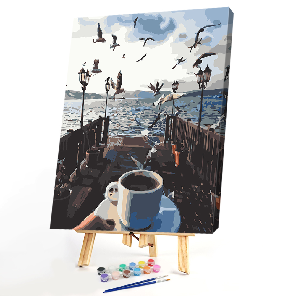 

40*50cm - Paint By Numbers - Seaside Bird Kit, 501 Original