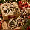 6pcs DIY Pearl Diamond Painting Christmas Tree Hanging Ornaments