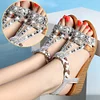 Gioiacombo™ sandali cunei di strass moda T-strap stile Boho