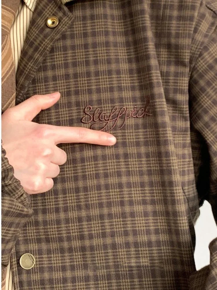 Brownm Plaid Jacket