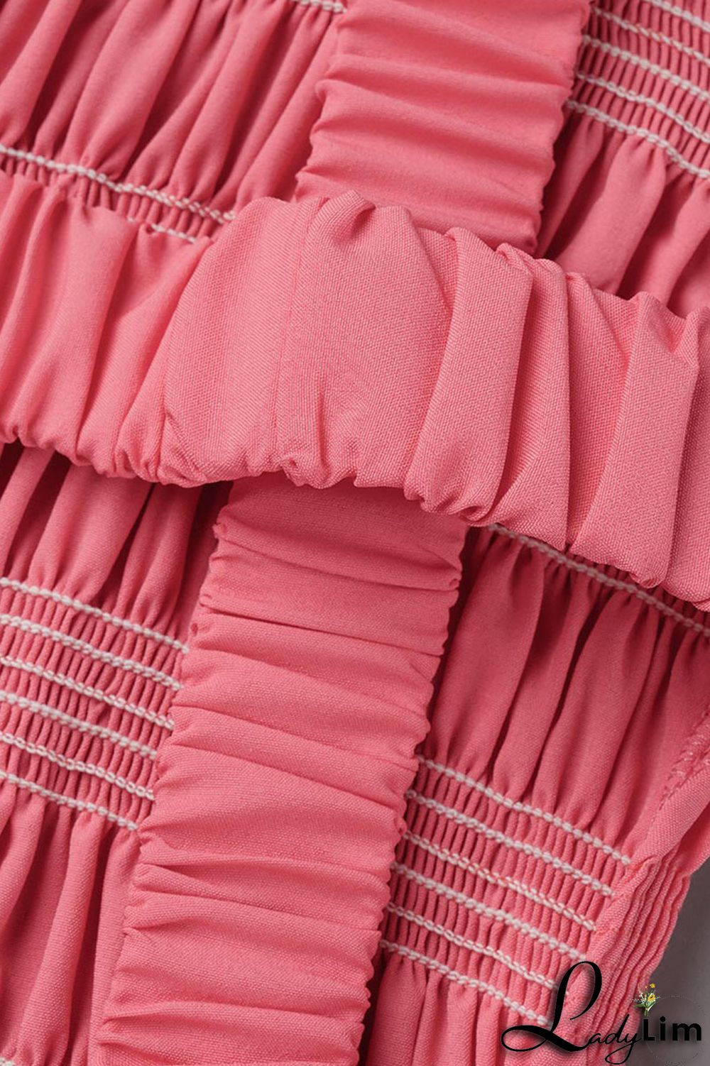 Rose Red Sexy Solid Patchwork Fold Stringy Selvedge Spaghetti Strap A Line Dresses