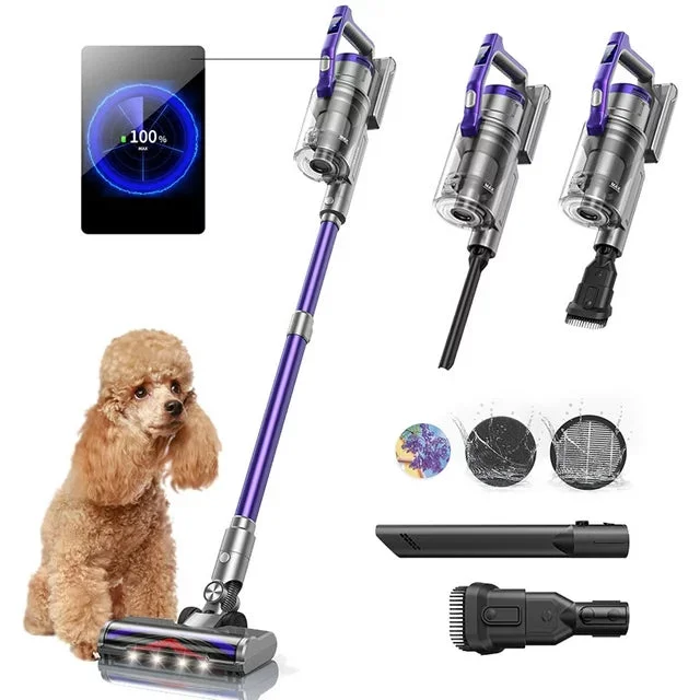 Honiture Cordless Vacuum Cleaner With Stick Lightweight vacuum cleaner for Carpet Floor Pet Hair