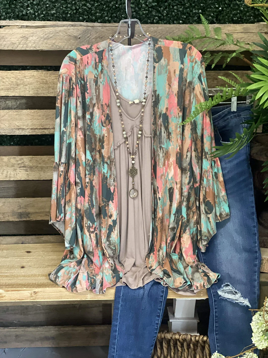 Multicolor Cotton-Blend Casual Printed Outerwear