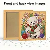 (25x25cm)DIY Pearl Painting Xmas Framed Handmade Pearl Material Art Kit Living Room Decor