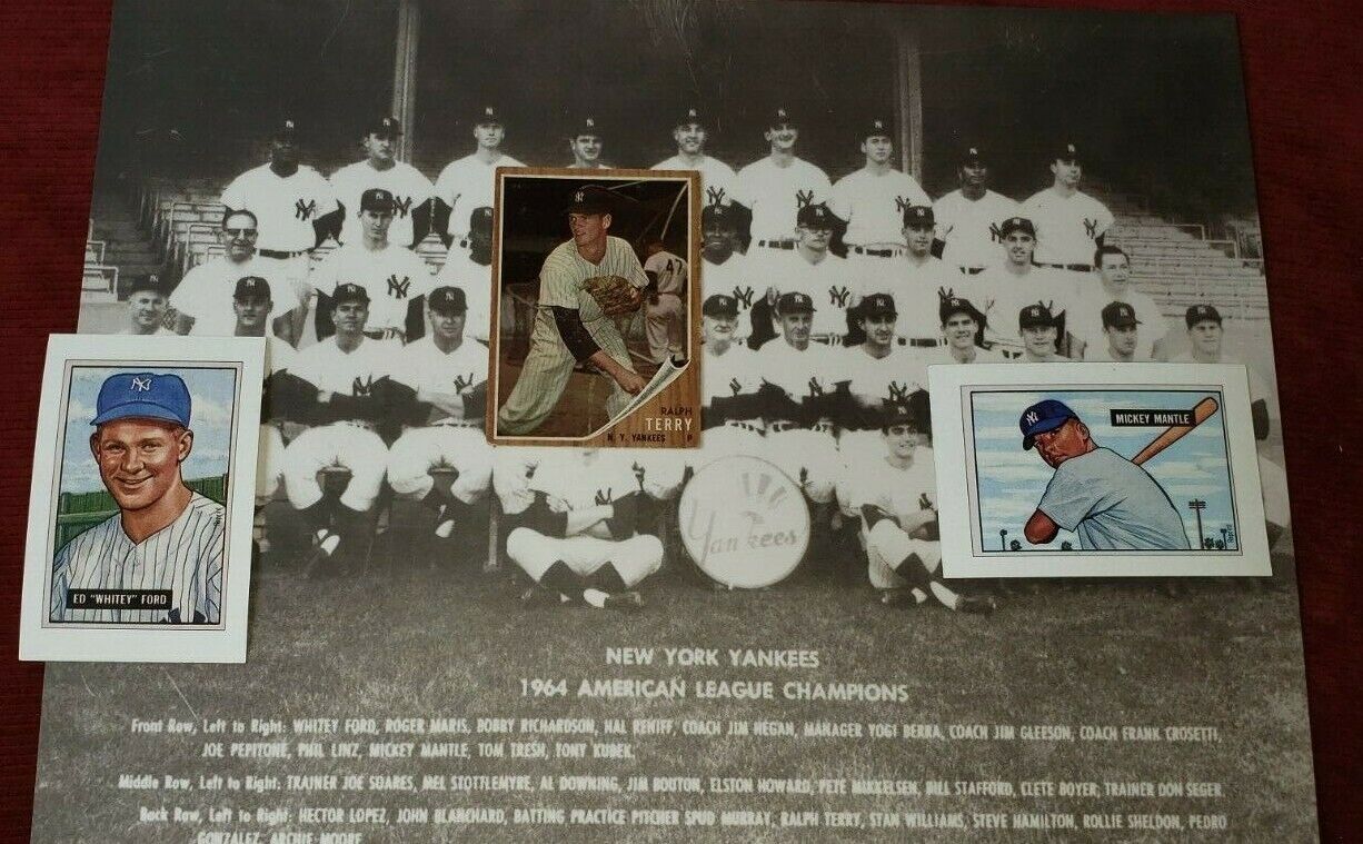 Baseball LOT 64 New York Yankees Team Pic Mickey Mantle Whitey Ford Ralph Terry