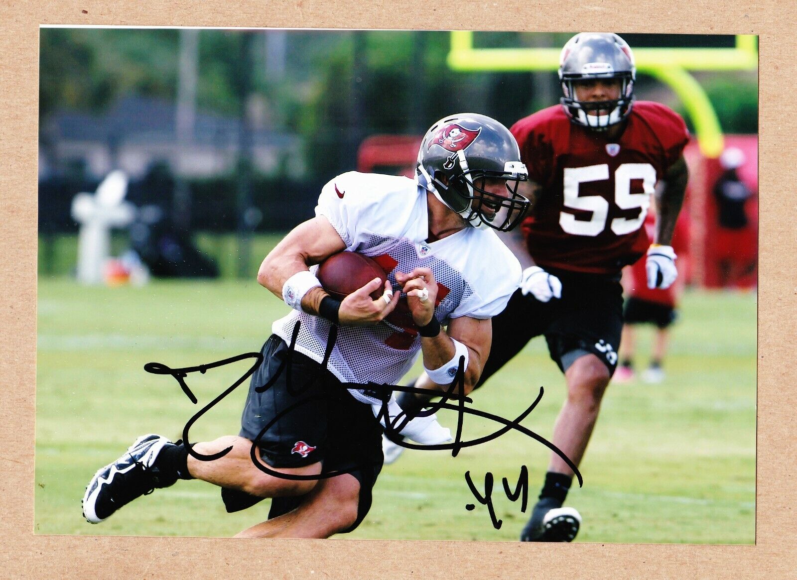 Dallas Clark signed 5x7 inch Tampa Bay Buccaneers color Photo Poster painting