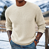 Men's Retro Crew Neck Western Style Knitted Sweater Pullover by Inlyline