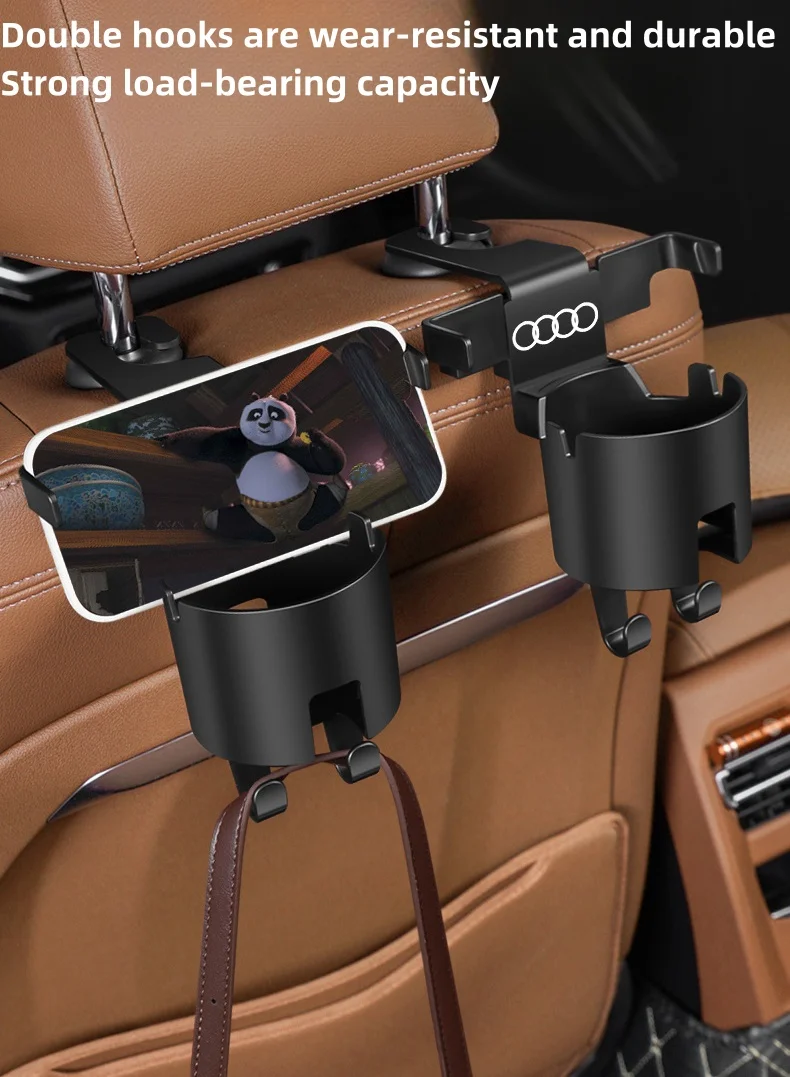 Multifunctional car built-in storage rack water cup holder mobile phone holder