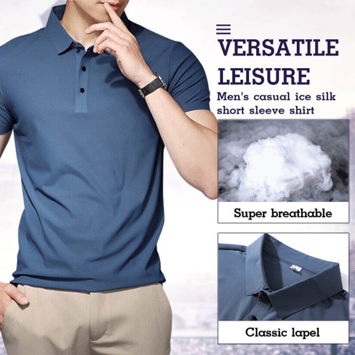 Ice Silk Short-sleeved Men's Polo Shirt