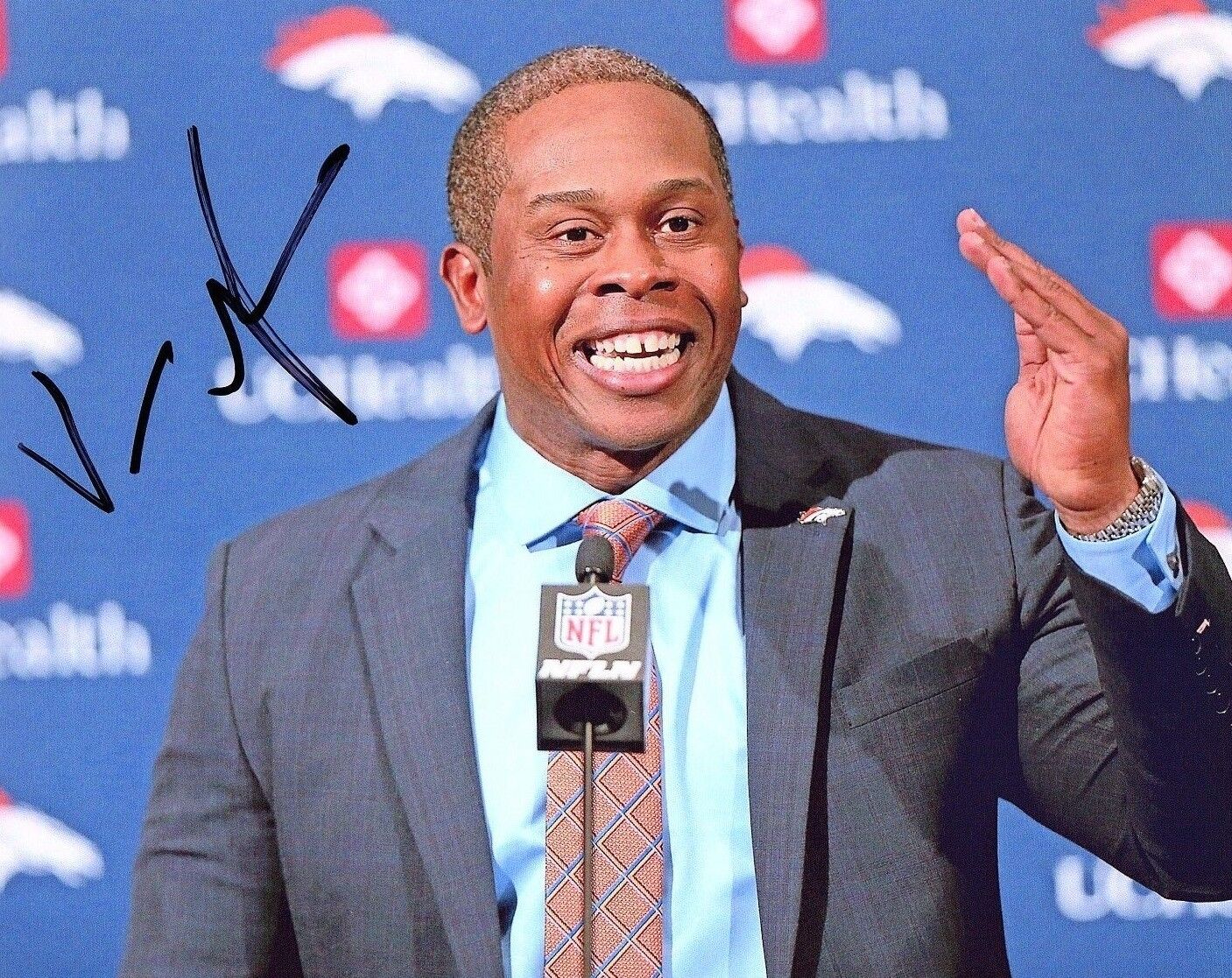 Vance Joseph hand autographed signed 8x10 football Photo Poster painting Denver Broncos