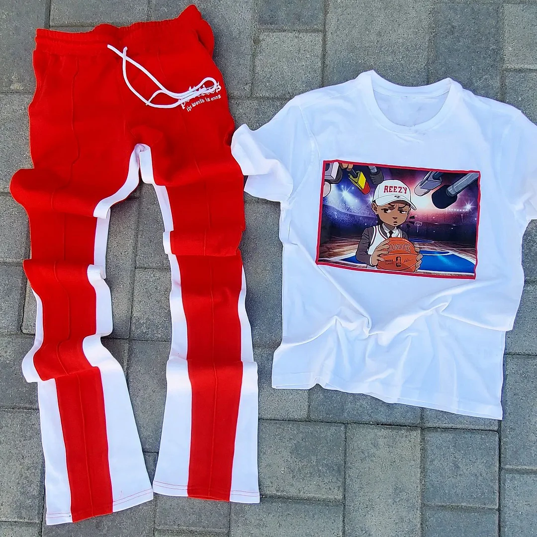 Street Sports T-shirt and trousers two-piece suit