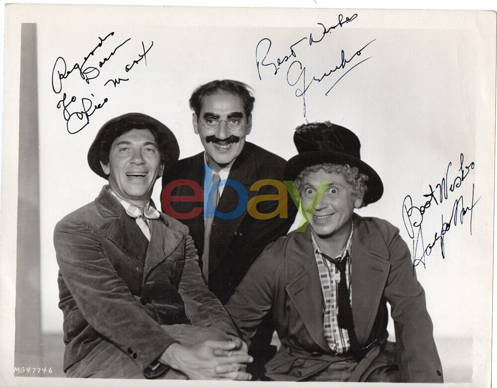 Marx Brothers Signed 8x10 Autographed Photo Poster painting reprint