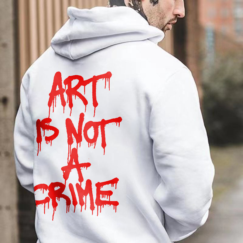 GrootWear Art Is Not A Crime Printed Men's Hoodie WOLVES