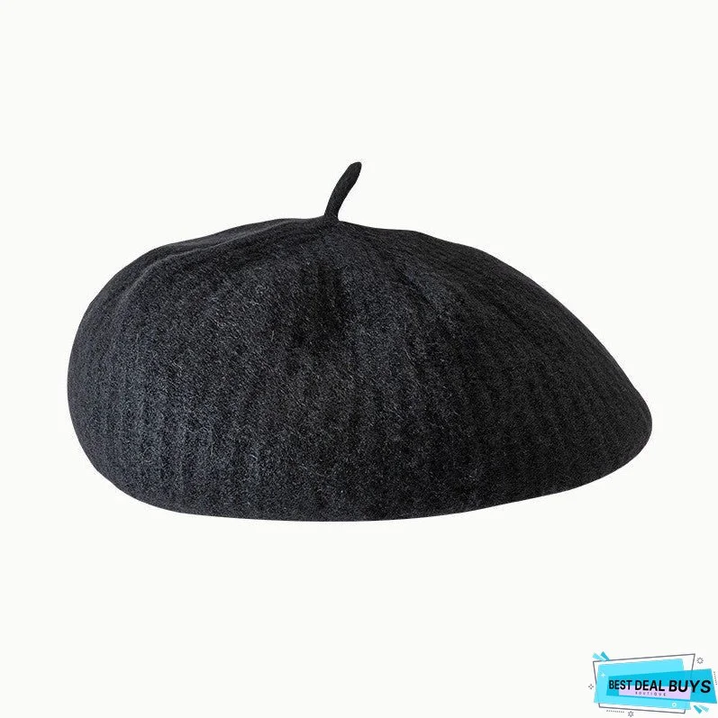 Fashion Personality Wool Beret Women England Retro