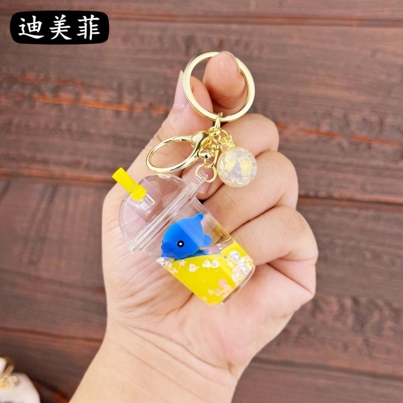 Cute Milky Tea Cup Arylic Women’s Keychain