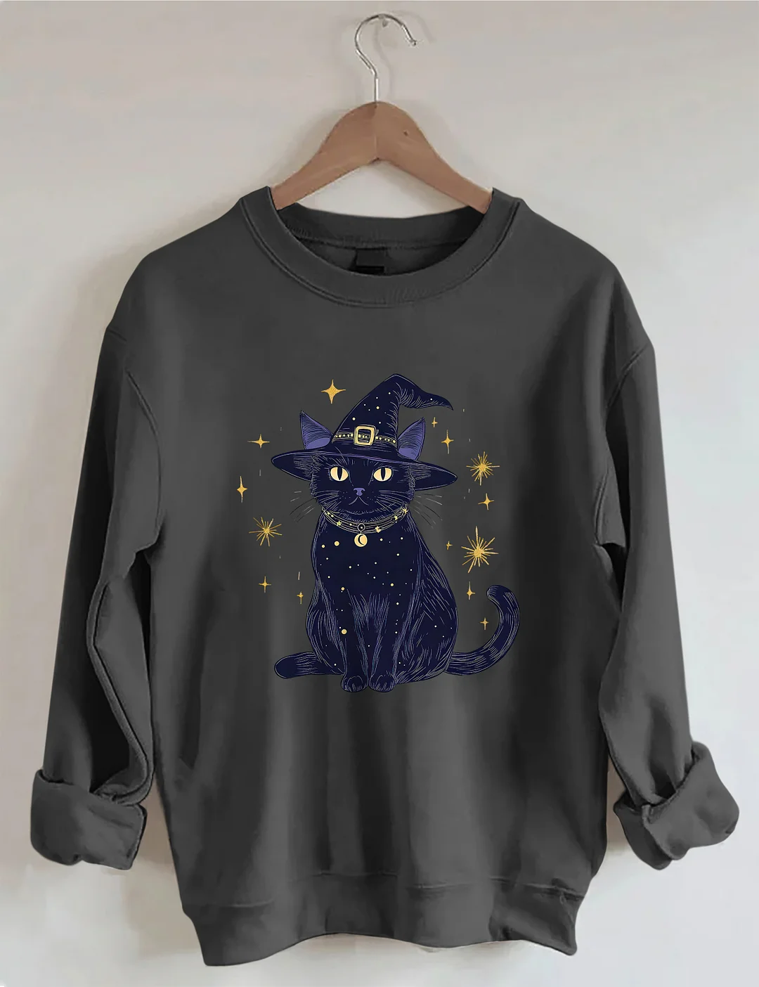 Halloween Witch Kitten Sweatshirt