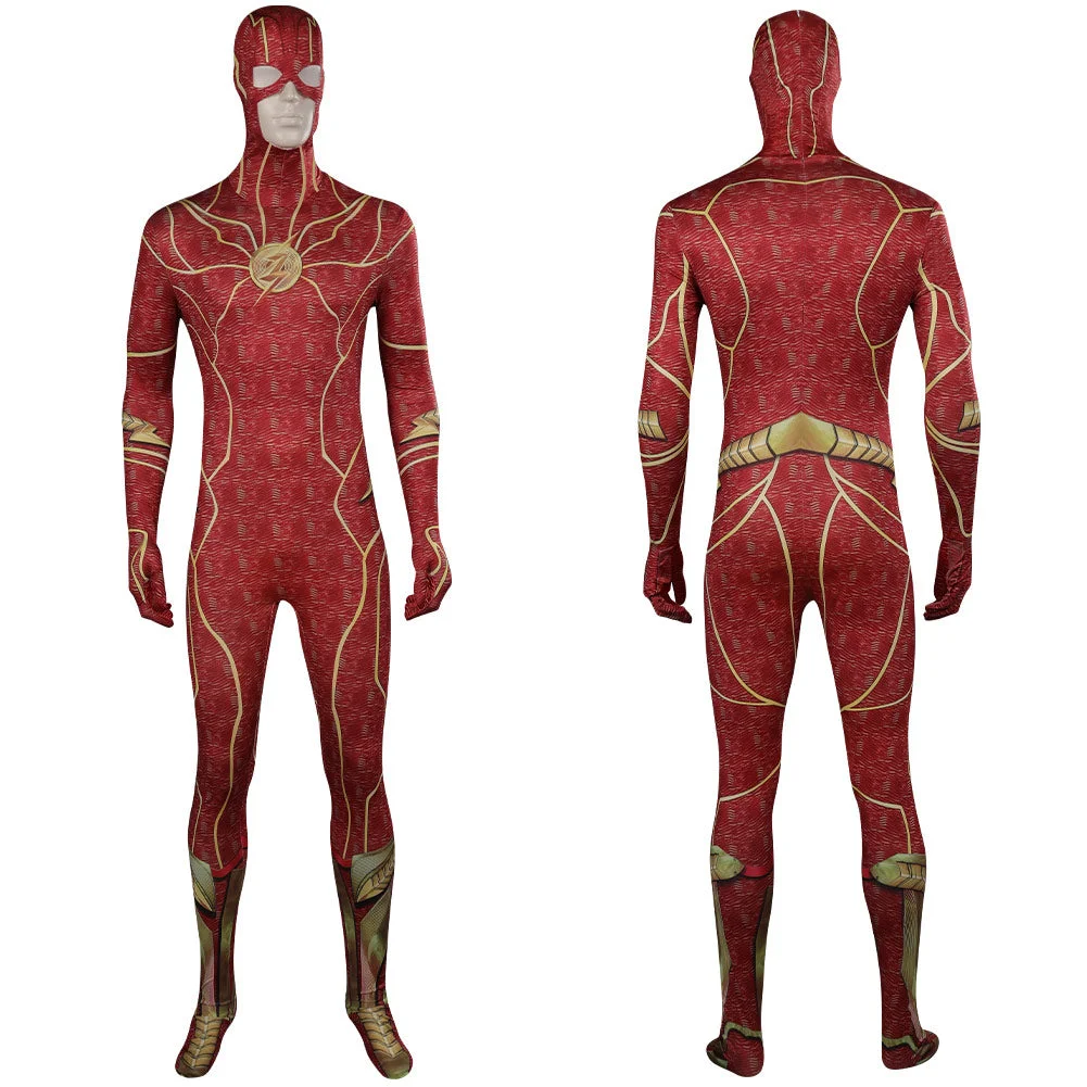 The Flash Barry Allen Cosplay Costume Jumpsuit Halloween Carnival Party Suit