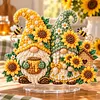(Gnome)DIY Pearl Diamond Painting Acrylic Stand, Christmas Double-Sided Printed Tabletop Decoration, Special Shaped Diamond Art Craft Kit for Home Decor