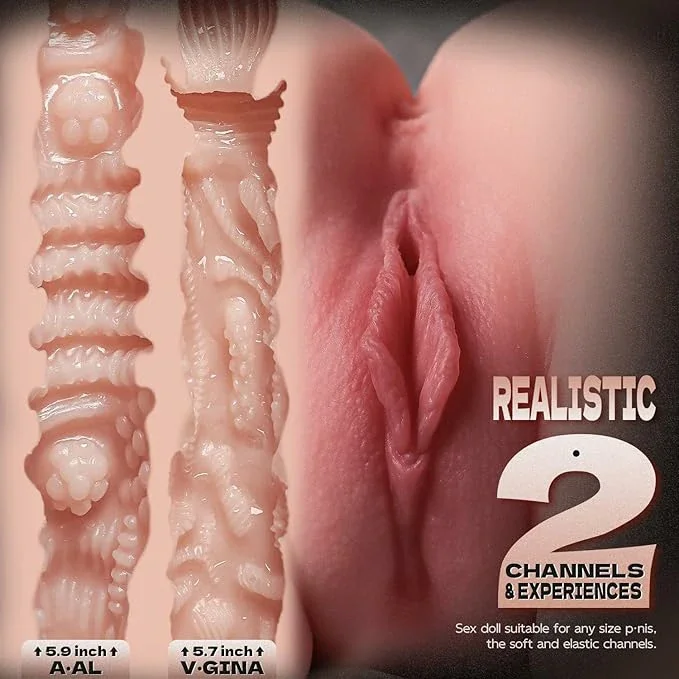 9.8*7.6*4.5 Inch Realistic Sex Dolls with 2 Channel Lifelike Soft Butt and Vagina Anal Sex (5.1LB)