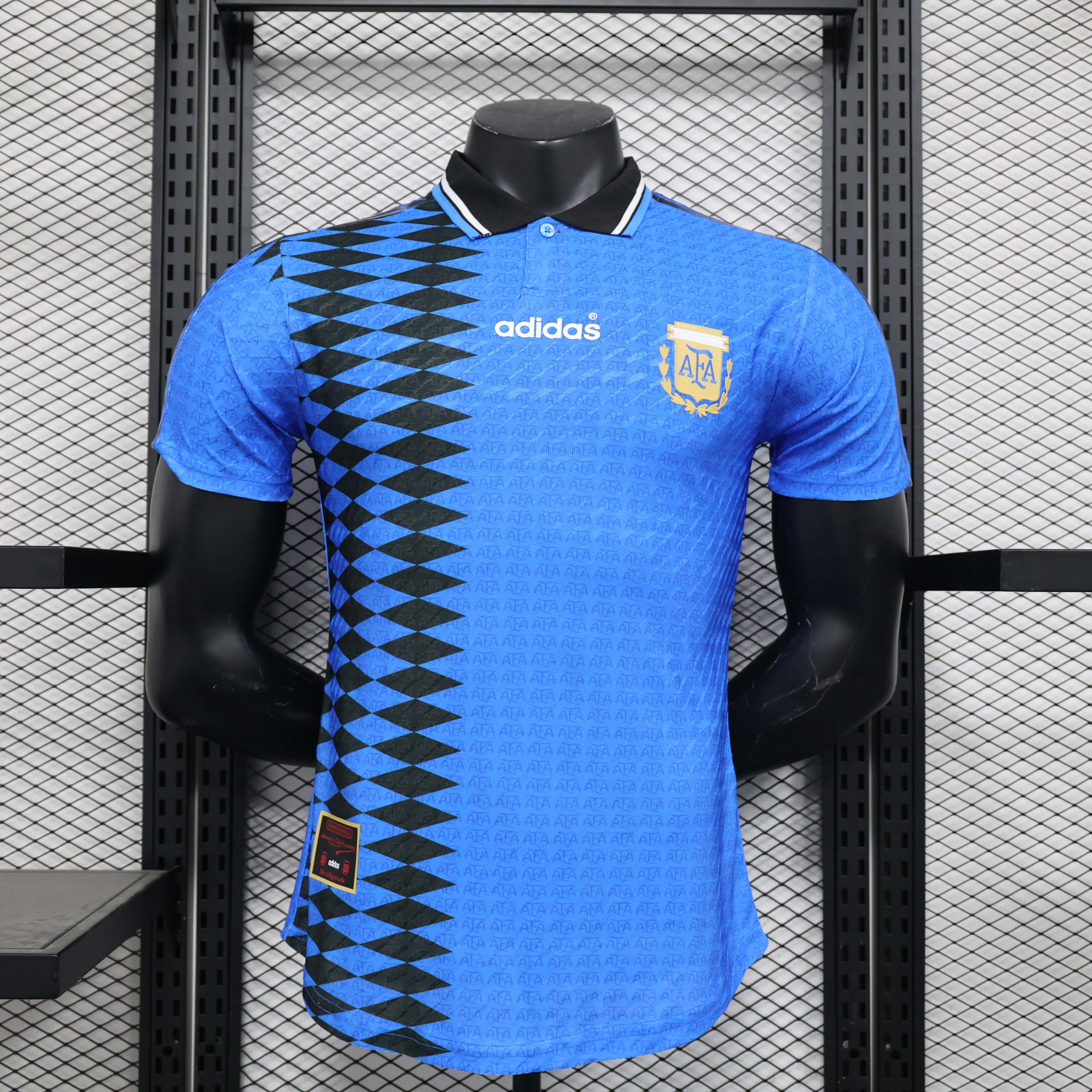 1994 Player Version Retro Argentina National Team Away Jersey mysite