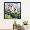 5D DIY Full Square Drill Diamond Painting Cat Kit Home Decoration Art 45x45cm