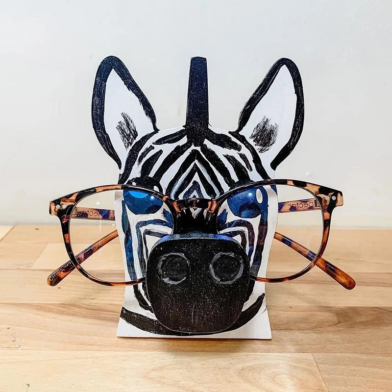 VigorDaily Handmade Glasses Stand Lovely Zebra
