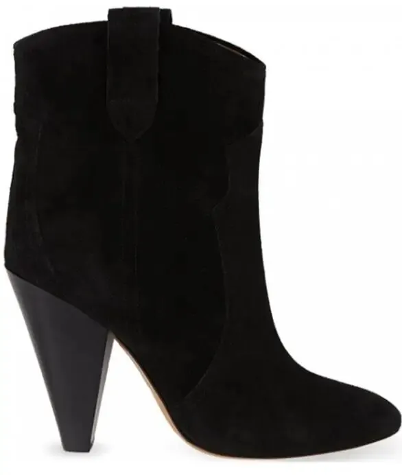 VCSHOES Women Spike Heels Ankle Boots Suede Lady Boots Shoes Cool Style High Heels Boots