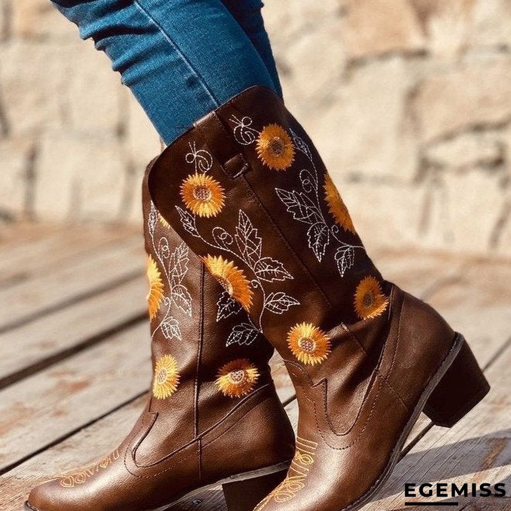 Large Size Fashion Women's Boots In Autumn and Winter Martin Boots Thick Heel | EGEMISS