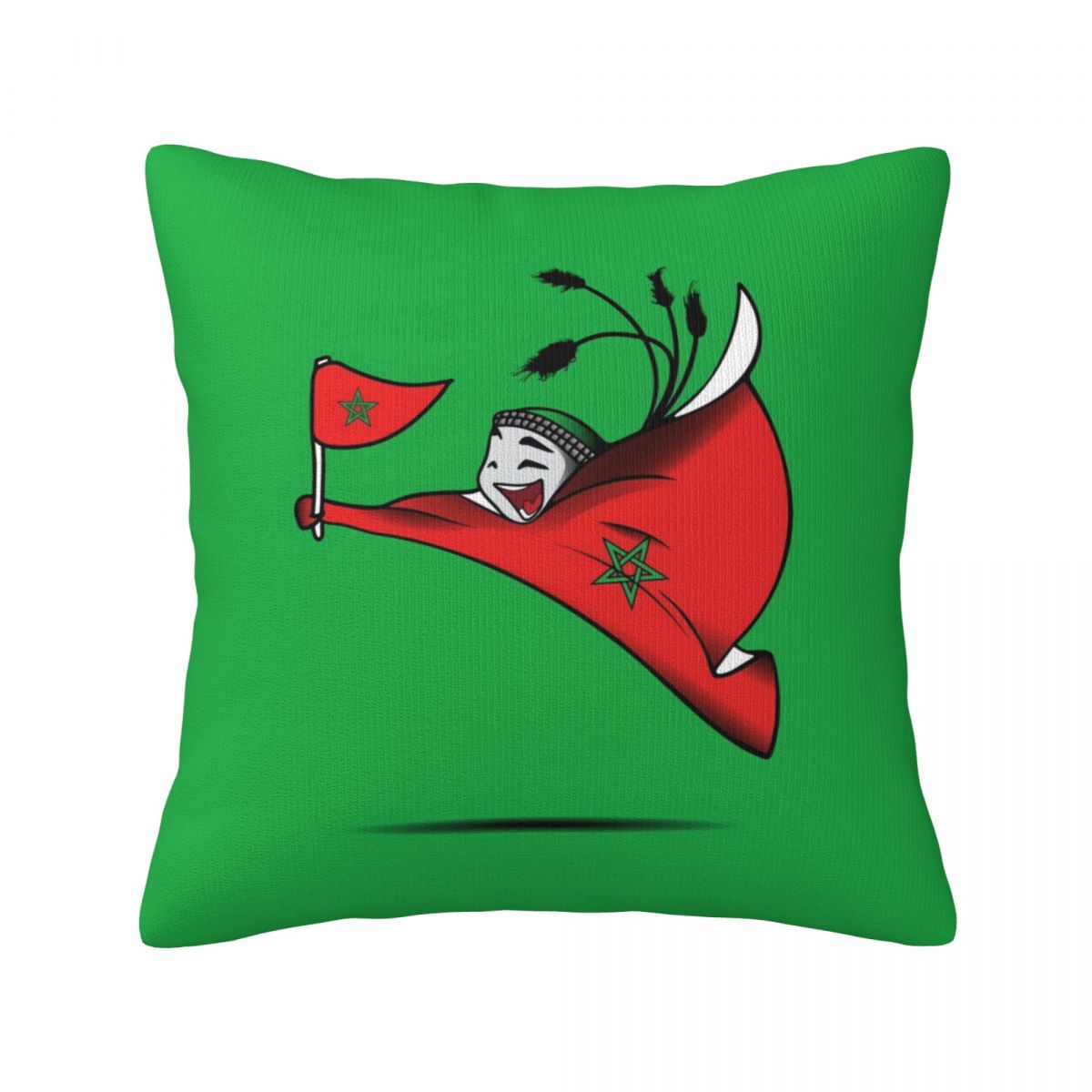 Morocco World Cup 2022 Mascot Decorative Throw Pillow