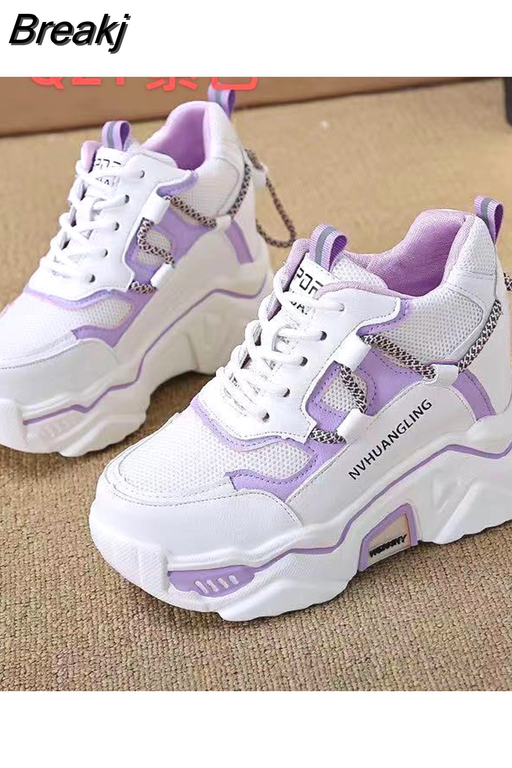 Breakj Fashion Sneakers Women Shoes Platform Women Mesh Breathable ...