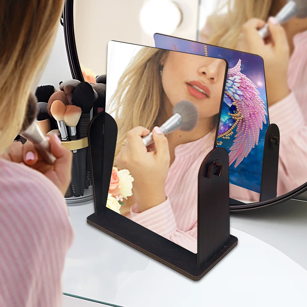 DIY Jewel Wings Special Shape Diamond Painting Table Top Mirror Kit for Adults Beginners