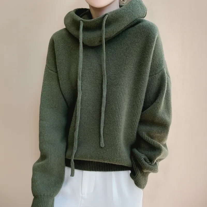 Women's Aria Merino Wool Turtleneck Jumper &ndash; Soft Fine Knit &ndash; view 2