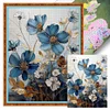 Blue Flower-11CT Stamped Cross Stitch 40*55cm