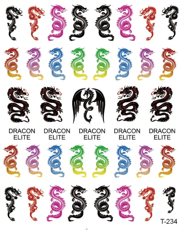 3D Nail Stickers Snake Dragons Design Adhesive Water Transfer Stickers DIY Nail Art Decoration Manicure Salon Acrylic Tips Tool-Nail Inspo