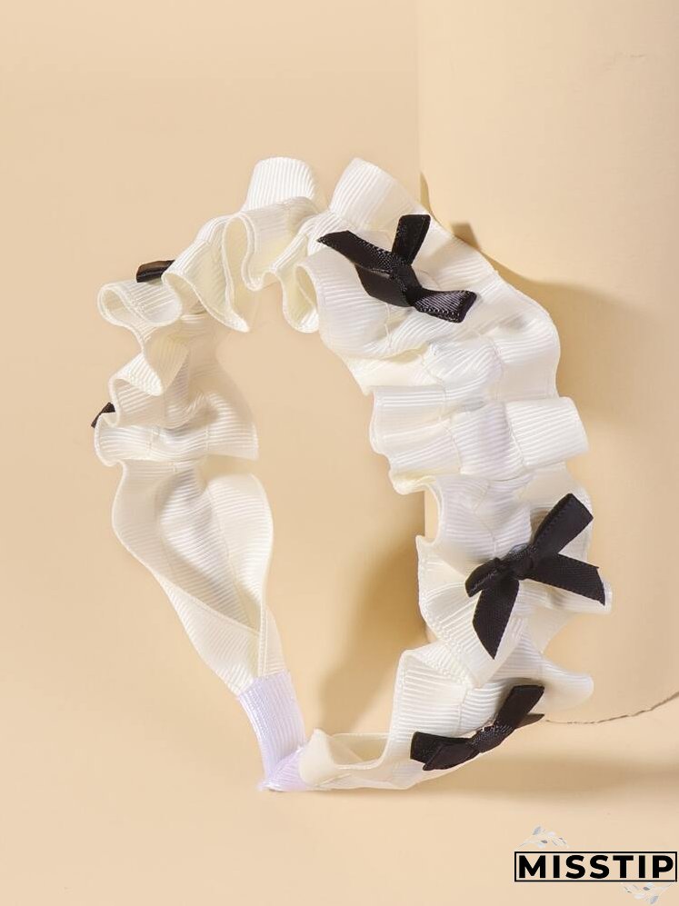 Bow Decor Ruffle Hair Hoop