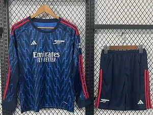2025/2026 Long Sleeves Arsenal Away Football Shirt 1:1 Thai Quality Kids Size