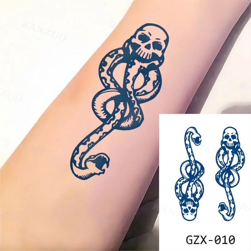 Waterproof Temporary Tattoos Stickers Temporary Tattoo for Women Men Fashion Art Tatoo Sticker Chest Stickers Neck Tattoo Fake